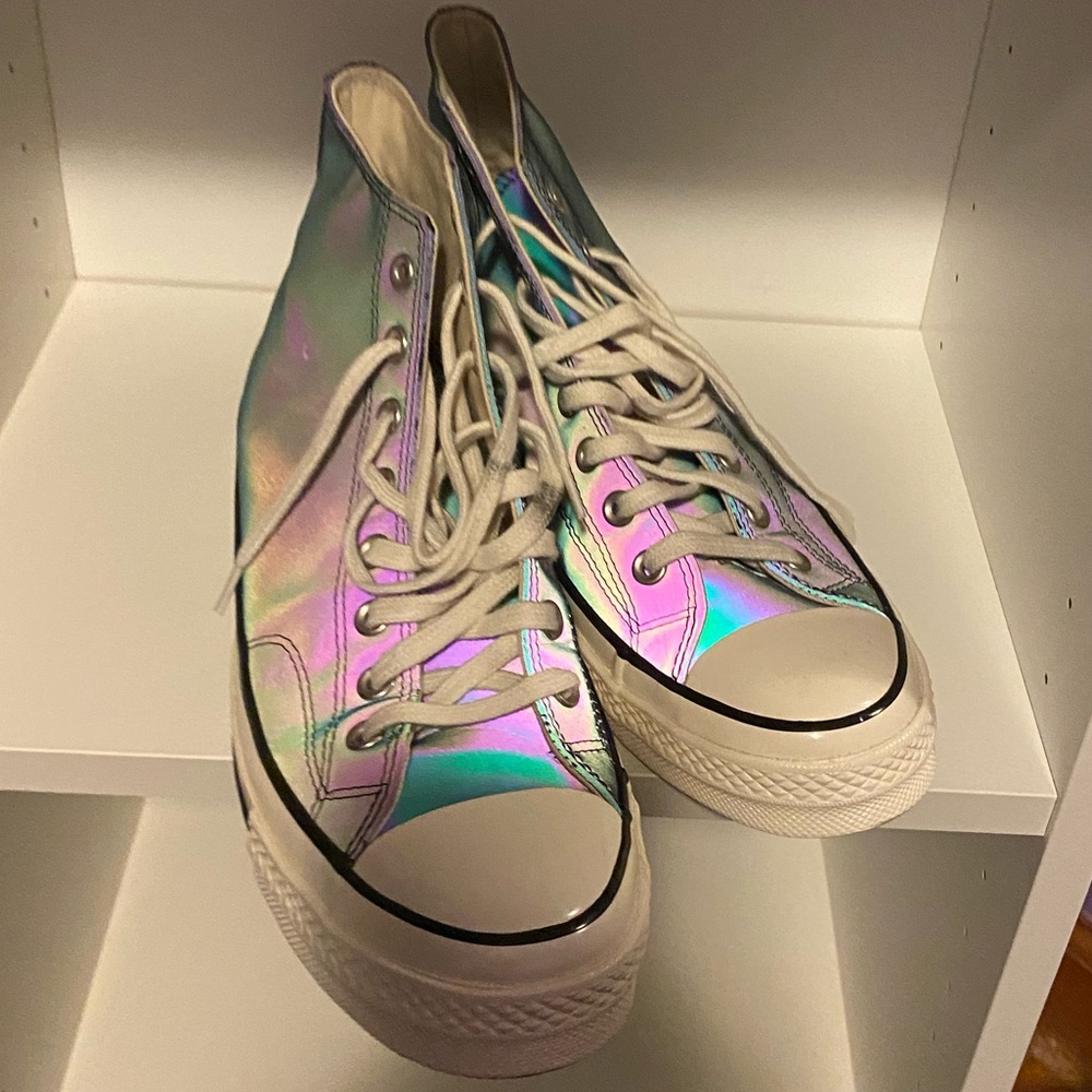 NWOT Reflective Holographic High Top Converse